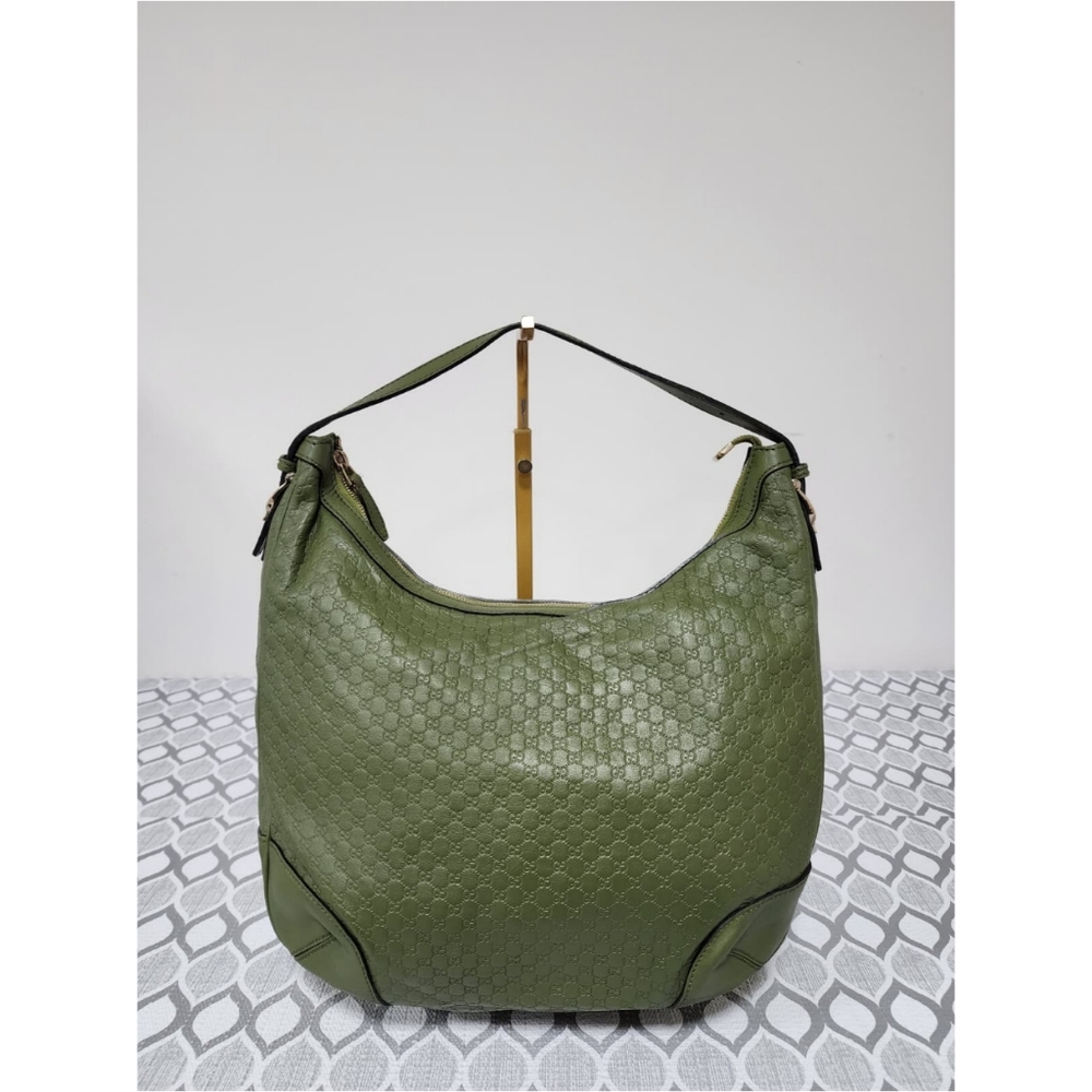 Gucci Microguccima Nice Hobo Bag  Green